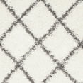 thumbnail image 7 of SAFAVIEH Layla Geometric Plush Shag Area Rug, Ivory/Dark Grey, 6' x 9', 7 of 7