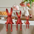 thumbnail image 4 of 3PCS Ceramic Rabbit Figurine Rabbit Statue Shelf Sitter Decor, Long-Eared Sitting Bunnies Sculpture for Home Bookshelf Mantel Elegant Art Decor for Birthday Gift, 4 of 9