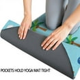 thumbnail image 3 of Light Blue Dinosaurs Palms Eggs Pattern Hot Yoga Mat Towel Non Slip for Hot Yoga - Quick-Drying Yoga Mat Cover with 4 Corner Pockets with Travel Bag - Hot Yoga Towel Non Slip 74"x26", 3 of 6