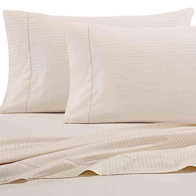 Wamsutta Wrinkle-Free 525TC Pair Standard Queen Pillowcases Beige 