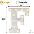 thumbnail image 3 of LED Marquee Letter Lights Sign, Light Up Alphabet Letter for Home Party Wedding Decoration F Letter F, 3 of 7