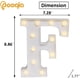 thumbnail image 3 of Letrero con letras de marquesina LED, letras del alfabeto iluminadas para decoración de bodas, fiestas en el hogar F, 3 of 5
