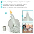 thumbnail image 2 of Sunnydaze Grinning Skull Glass Tabletop Torches - Clear - 2-Pack, 2 of 9