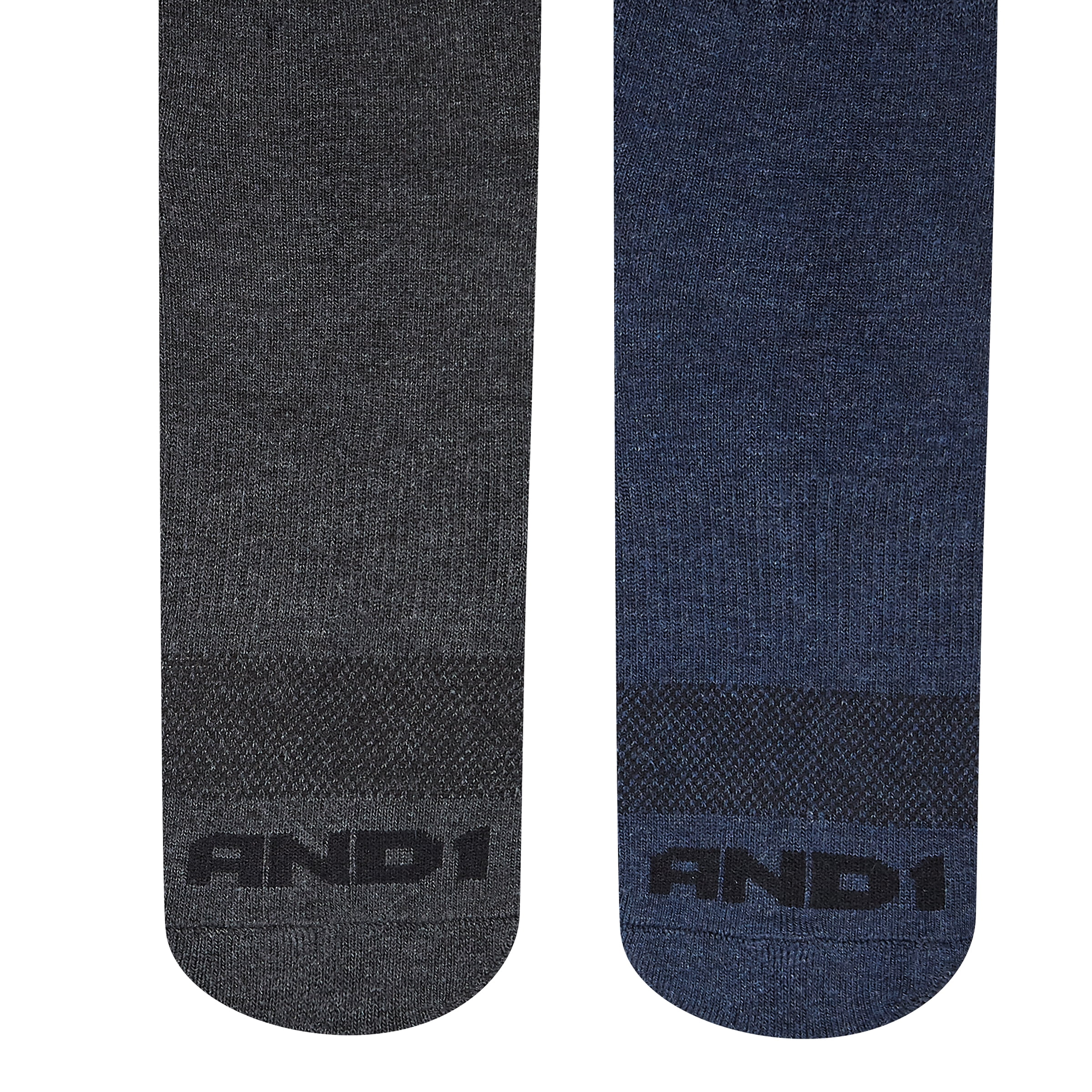 AND1 Men's Socks, Performance Cushion Crew Socks, 6-Pack