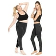 thumbnail image 2 of Stretch Is Comfort Women's Cotton Full Length Leggings Black 5X, 2 of 6