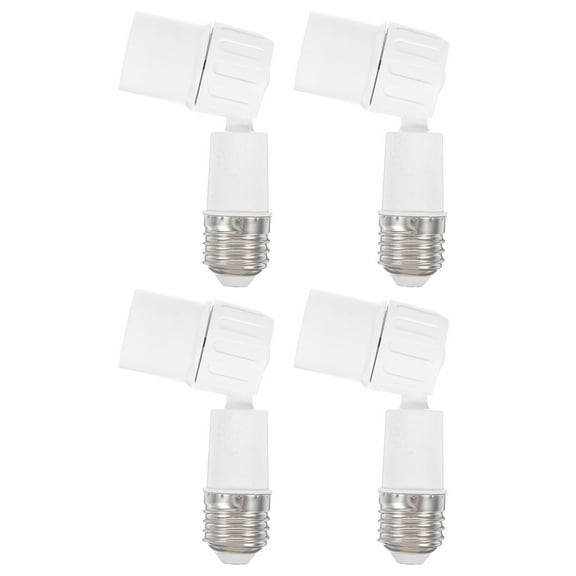 OATIPHO 4Pcs Light Bulb Socket Extender Adapter with 330 Degree Rotation and ABS Material for Home Use