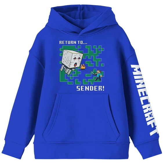 Minecraft Return To Sender Men's Royal Blue Sweatshirt-Medium