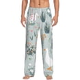 thumbnail image 2 of Kdxio Goose and Doodle Flowers Print Men's Sleep Pajama Pant Lounge Pants with Pockets, 2 of 8