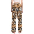 thumbnail image 3 of Dailycode Women's Pajama Pants Wide Leg Lounge Pj Bottoms With Pockets Chihuahua Dog Face, 3 of 7