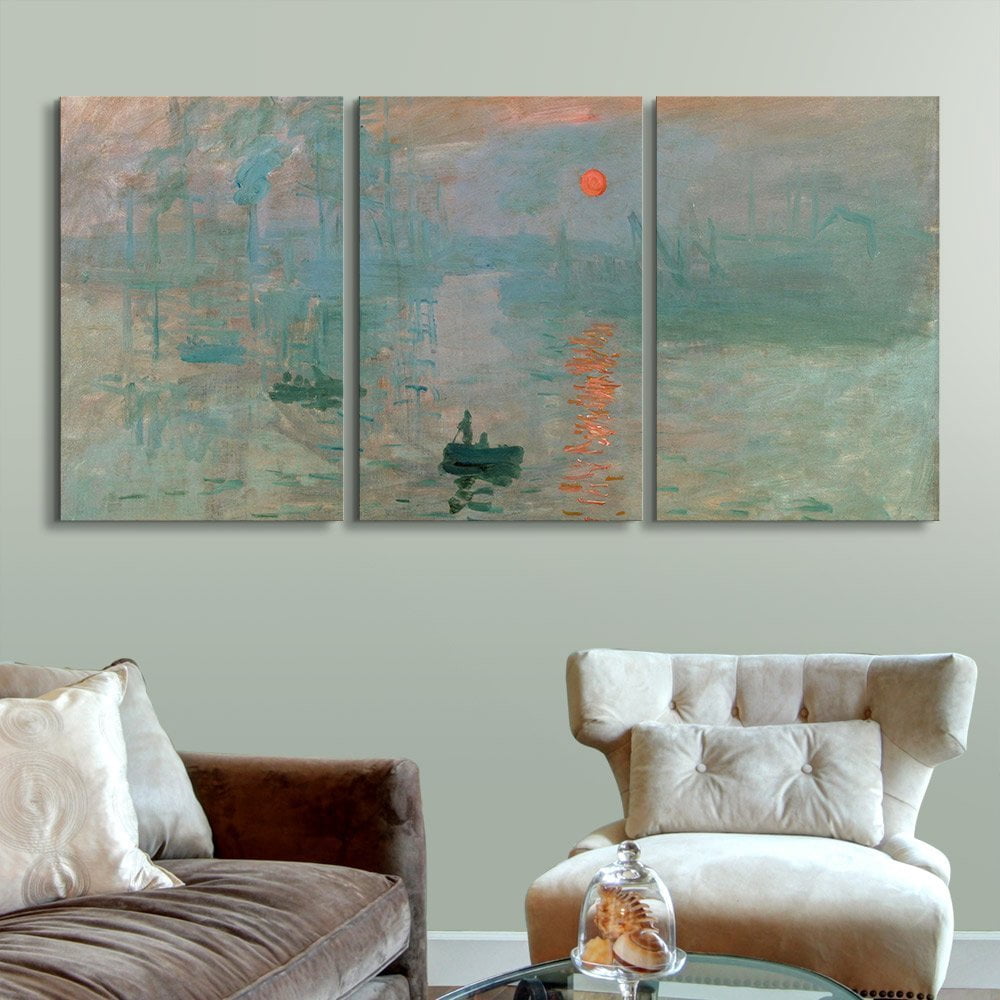 wall26 3 Panel Canvas Wall Art Impression, Sunrise by