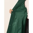 thumbnail image 5 of Abrigo Largo De Invierno Con Cuello Peter Pan Para Mujer Verde Oscuro Sólido M, 5 of 5