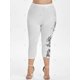 thumbnail image 3 of Plus tamaño de impresión recortada Leggings Rosegal Leggings de talla grande, 3 of 5