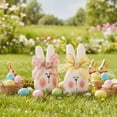 thumbnail image 4 of 1PC Fabric Bunny Decoration Soft Cloth Stuffing Easter Rabbits Doll Figurine,Funny Rabbit Plushies with Bow,Easter Bunny Decor Stuffed Fabric Rabbit with Cute Expression,Easter Bunny Ornament,3.9x6.7, 4 of 5