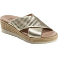 thumbnail image 1 of Women's Earth Modena Marigold Espadrille Sandal Gold Leather 7 M, 1 of 5