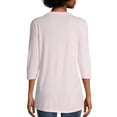 thumbnail image 3 of Hanes 3/4 Sleeve Flowy V-Neck T-Shirt (Women's) 1 Pack, 3 of 6