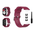 thumbnail image 3 of Soft Silicone Watch Strap For Huawei Fit Watch Tia-b09 Tia-b19 Wine Red, 3 of 5