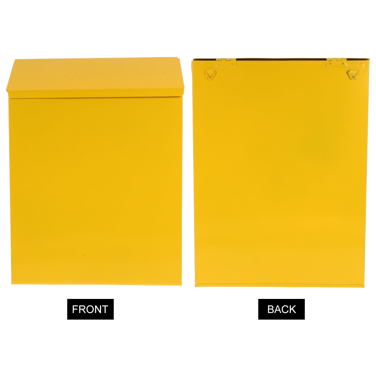 UKCOCO 1Pc Yellow Iron Mailbox Decorative European Style Letter Box Suggestion Box for Storage Use