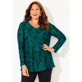 thumbnail image 3 of Catherines Women's Plus Size Flocked Mesh Tunic, 3 of 3