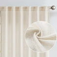 thumbnail image 6 of Curtainking Linen Curtains 96 Inch Length for Living Room Farmhouse Rod Pocket Back Tab Light Filtering Window Drapes with Lined for Bedroom Crude 2 Panels, 6 of 9
