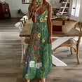 thumbnail image 3 of Gustav Klimt Art Dress Farm Garden Elegant Maxi Dress V Neck Bohemia Long Dresses Strap Streetwear Oversized Clothing, 3 of 7