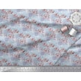 thumbnail image 3 of Soimoi Toile de Canard de Coton Feuilles & Fleurs Roses Imprimés par Yard 56 Pouces de Large, 3 of 3