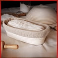 thumbnail image 1 of Cesta de fermentación de pan de vid natural hecha a mano Cesta redonda tejida de ratán Cesta de almacenamiento de vid ovalada, 1 of 3
