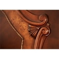 thumbnail image 5 of Michael Amini Cortina Eastern King Wood Sleigh Bed in Honey Walnut, 5 of 9