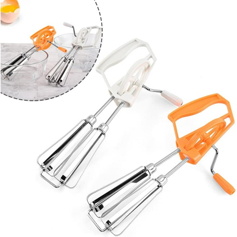 Manual Hand Mixer, Stainless Steel & Silicone Non-Stick Coating Hand Egg  Mixer, Rotary Manual Hand Whisk Egg Beater Stainless Steel Mixer Kitchen  Tools 