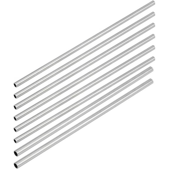 8 Pcs OD 0.3/0.4 Inch 304 Stainless Steel Round Tubing 11.8 Inch Length Round Metal Tube for DIY Crafts Automotive Model Applications for DIY