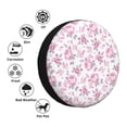 thumbnail image 4 of Naloa Rose Flowers PVC Leather Spare Tire Wheel Cover for Car Truck SUV Camper Trailer Universal Fit many size14 inch, 4 of 6