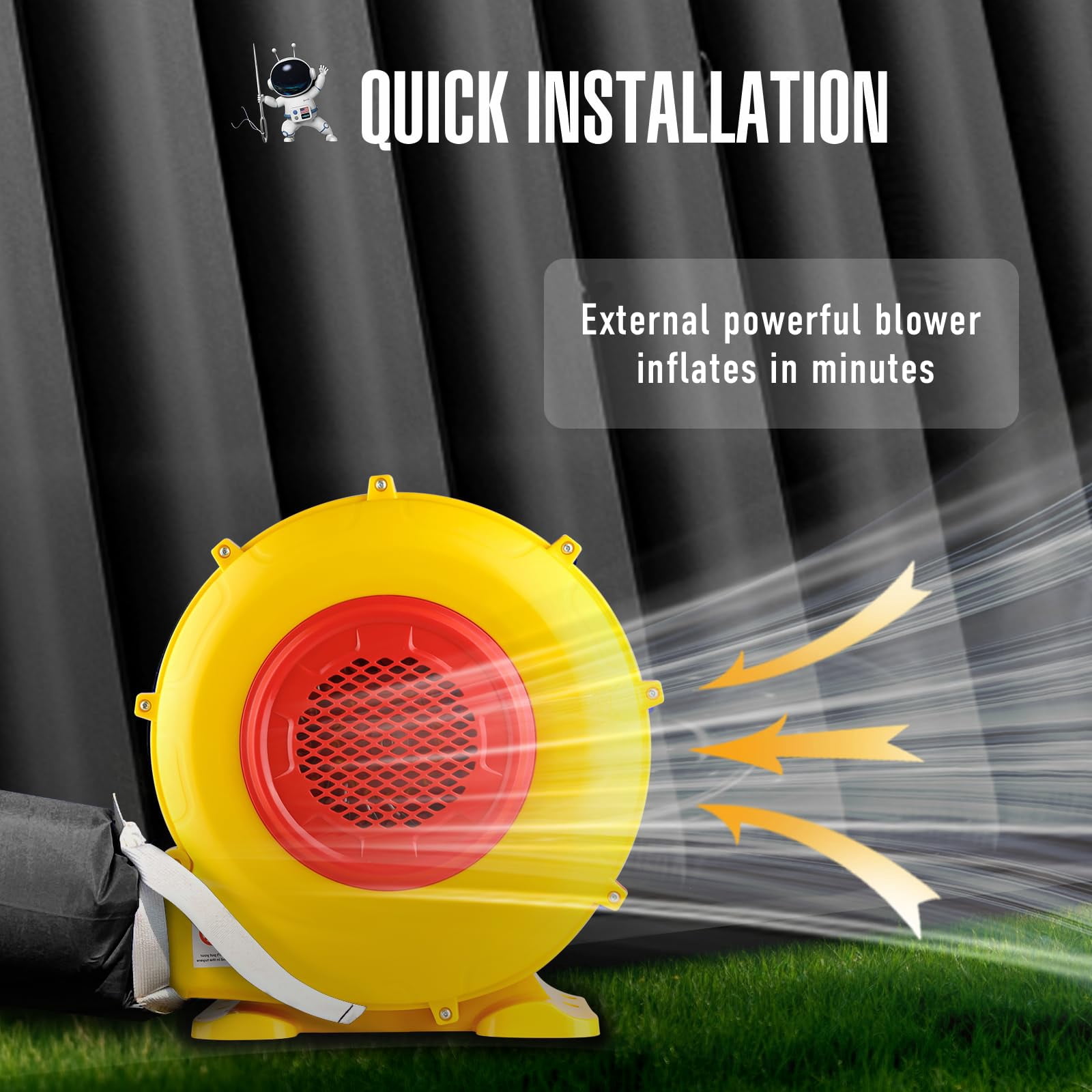 Inflatable Sports Tunnel Entrance with Blower Inflatable Tunnel Tent for Business Advertising Event Exhibition 20X10x10Ft Black