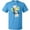 Pacific Blue, variant on Inktastic He is Risen Cross with Script and Flowers T-Shirt