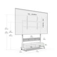 thumbnail image 3 of FITUEYES Universal Rolling TV Stand Height Adjustable for 70-100 inch TVs with Storage space, 3 of 8