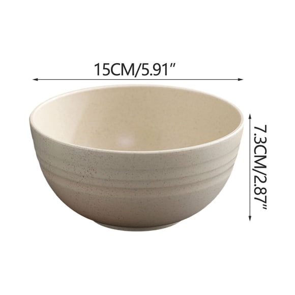 yulier 4 Pcs Unbreakable Cereal Bowls Set, Wheat Straw Bowls Set, Reusable Plastic Bowls for Soup, Salad and Snack, Microwave and Dishwasher Safe, Multicolor