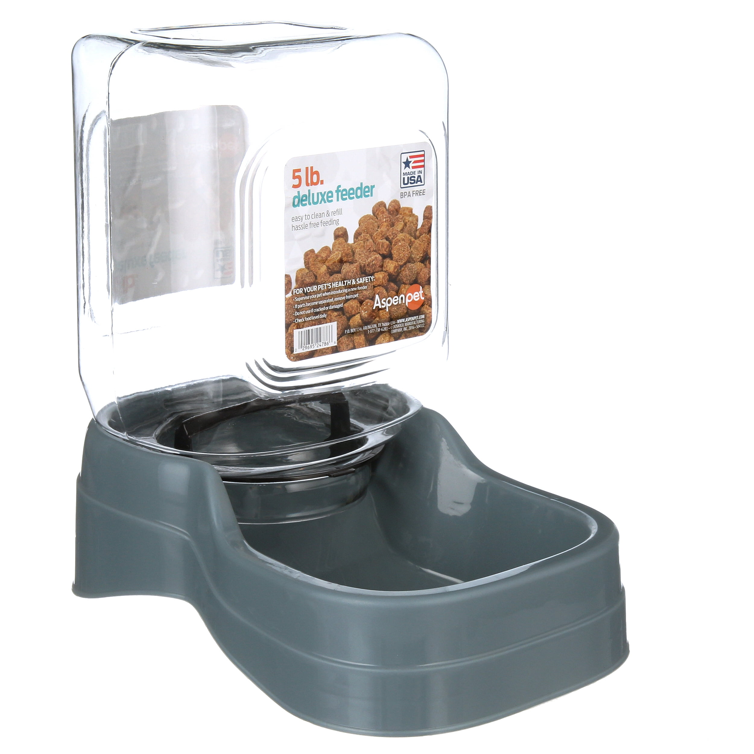 Aspen Pet Deluxe Dog and Cat Feeder, 5 lbs, 2 Count