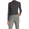 thumbnail image 1 of CATHERINE MALANDRINO Long Sleeve Mock Neck Ribbed Top Charcoal Grey size L, 1 of 1