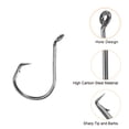 thumbnail image 4 of Uxcell 2# Ganchos de Pesca de Acero Carbono Offset con Barbas, Negro 100 Paquete, 4 of 5