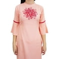 thumbnail image 5 of Bimba Women's Peach Embroidered Kurti Tunic Designer Ethnic Indian Kurta-10, 5 of 8