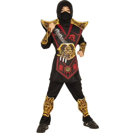 Battle Ninja Boys Royal Warrior Gold Red Child Halloween