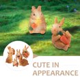 thumbnail image 3 of CIMAXIC 6 Pcs Figurines Miniatures de Lapin Mignon de Pâques, Décorations en Résine pour Micro Paysage de Pâques, 2.17"X1.97"X1.54 Pouces, 3 of 4