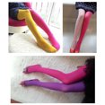 thumbnail image 3 of Mode Double Couleur AB Épissure Bas Gauche Droite - Taille Libre (Rouge Rose et Jaune Vif), 3 of 3