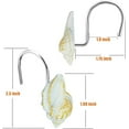 thumbnail image 4 of 12PCS Shower Curtain Hooks Rings for Bathroom, Fashion Ocean Beach Theme Home Decor Shower Curtain Hooks (Seashell: Light Brown, Starfish: Tan, Conch: Light Brown), 4 of 14