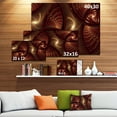 thumbnail image 3 of Brown Symmetrical Fractal Pattern - Floral Canvas Art Print, 3 of 4