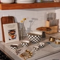 thumbnail image 5 of Thyme & Table 5-Piece Ceramic Mixing Bowl and Measuring Set - Green Checkered, 5 of 16