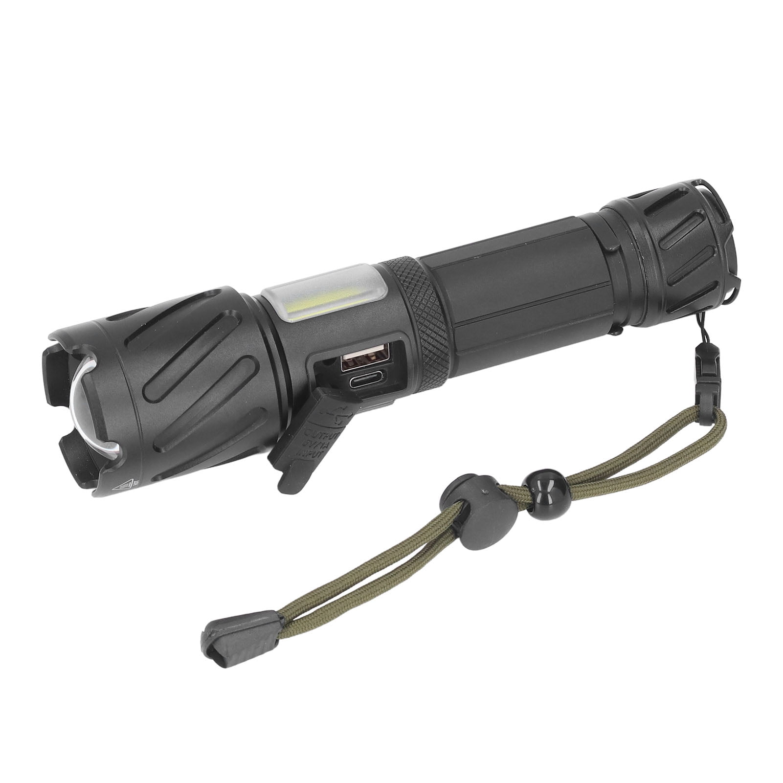 BIMZUC XHP160 LED 5000 Lumens Super Bright Flashlight, USB Rechargeable, 6 Modes, IPX4 Waterproof