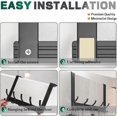 thumbnail image 4 of Over Door Hooks, Heavy Duty Stainless Steel Over Door Hanger with Rust Resistant Finish, 5 Hooks for Coats, Hats, Bags, Clothes, Towels, 4 of 5