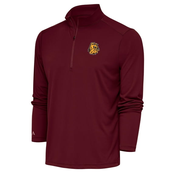 Men's Antigua Maroon Minnesota Duluth Bulldogs Tribute Quarter-Zip Top