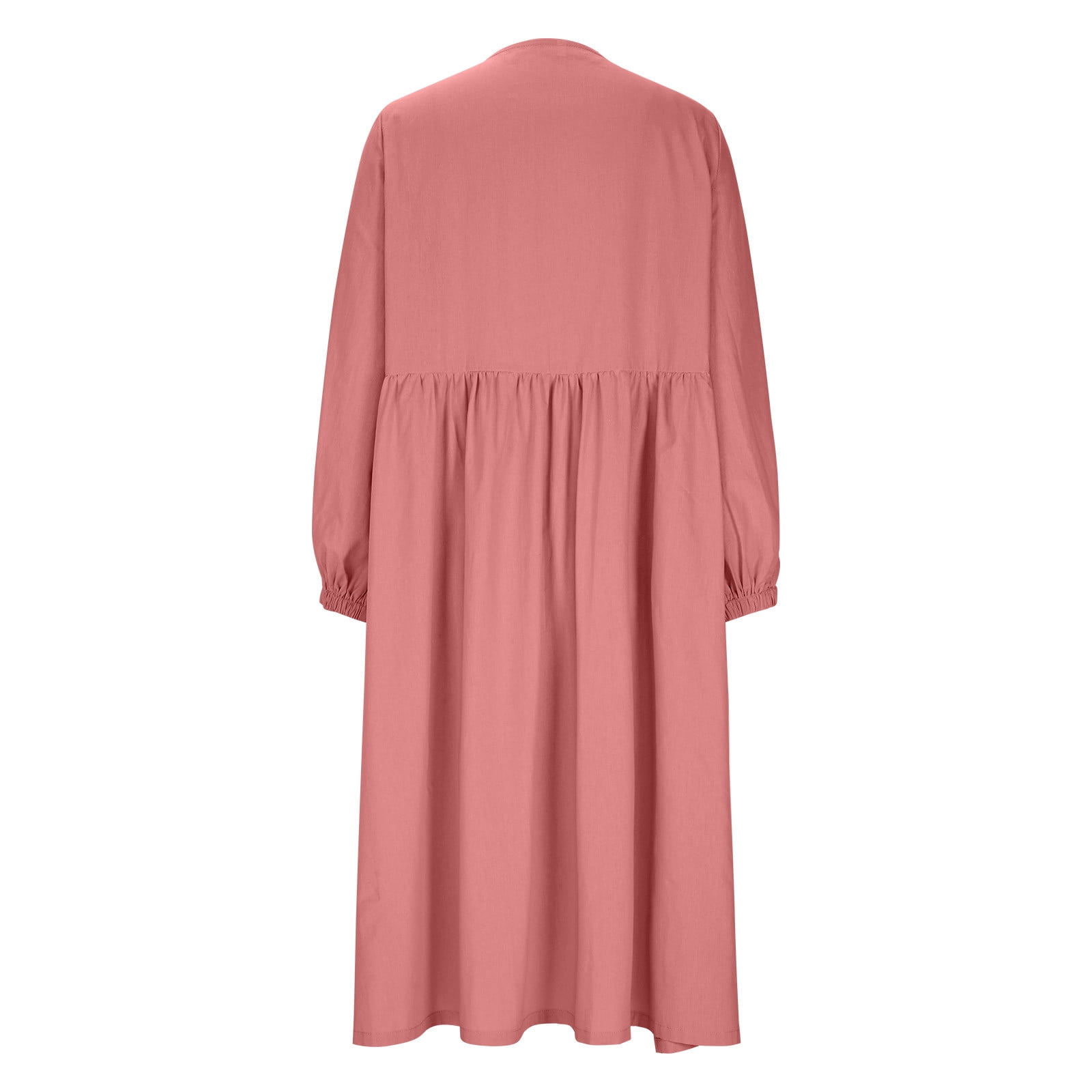 Sentmoon Linen Dresses for Women 2026 Summer Trendy Solid Color V Neck Work Dresses for Women Stretchy Regular Fit for Daily and Commute L