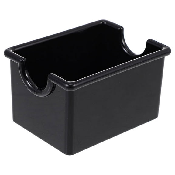 Acrylic Sugar Packet Organizer for Coffee Bar Storage Black Portable Small Container 4.5"x3.2"x5.9"