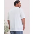 thumbnail image 3 of DARING DIVA Men's Big Tall Mesh Breathable Crew Neck Short Sleeve T-Shirts XL White, 3 of 7